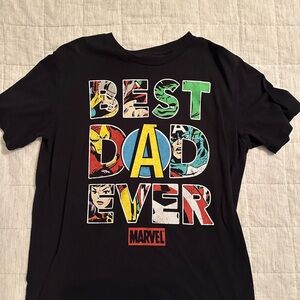 Marvel “Best Dad Ever” Black Graphic T-Shirt